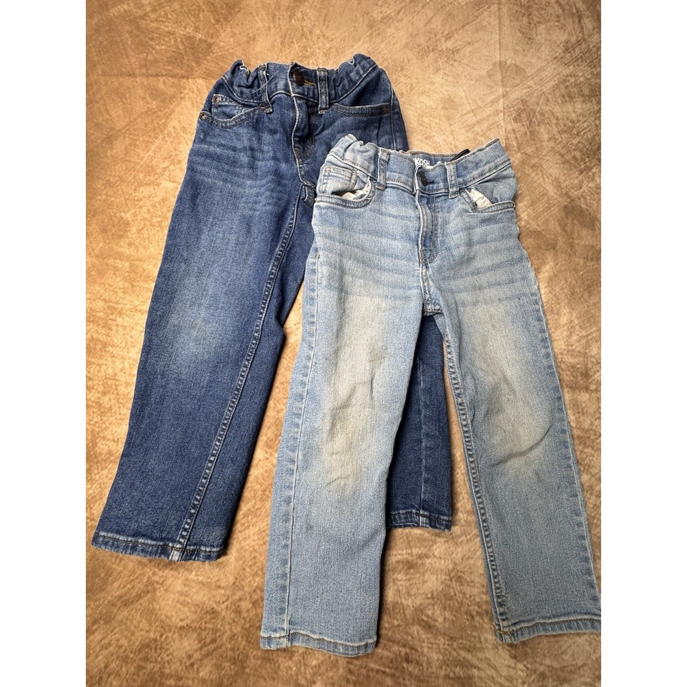 Boys Kids Blue Jeans 2 PAIRS Size 5 ~ Osh Kosh, Wonder Nation